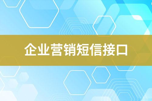 企業營銷短信接口